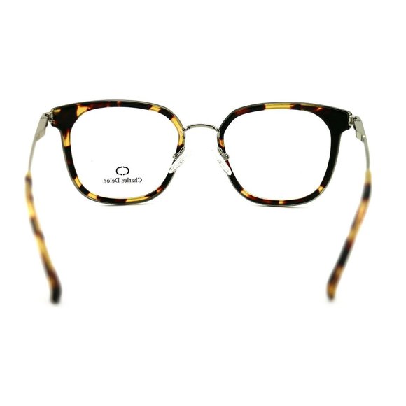 Charles Delon Square Women Brown Plastic Frame - Picture 2 of 6
